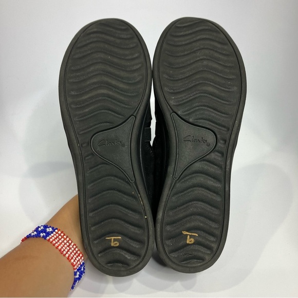 Clarks breeze Bali slip on sneakers black womens size 9.5 casual minimalist - Picture 7 of 9